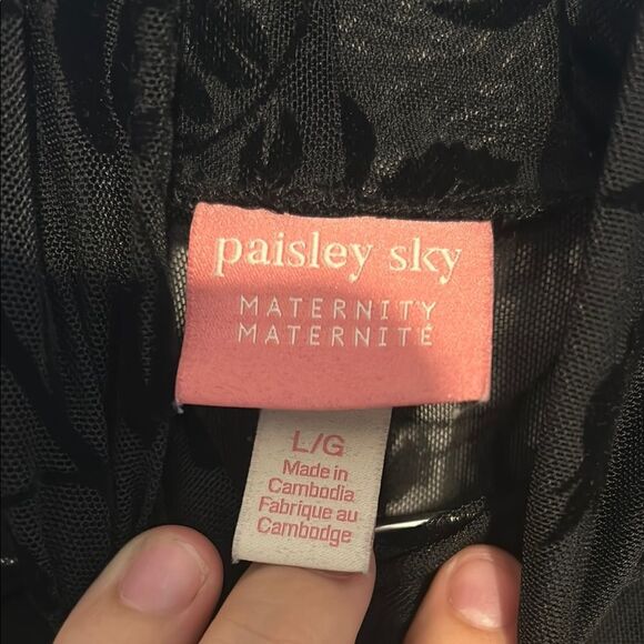 Paisley Sky Black Maternity Dress lace with black slip - Picture 2 of 4